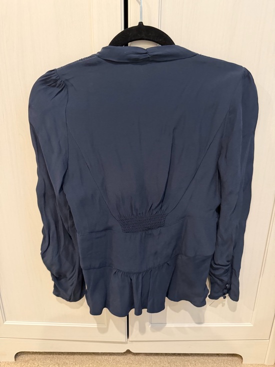 RIXO Navy Star-Print V-Neck Blouse - Picture 8 of 9